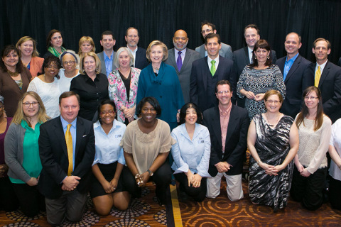 john-shegerian-and-hillary-clinton-group