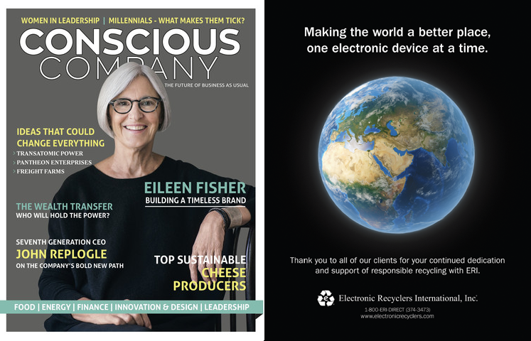 ERI Featured In Back Cover Ads In Conscious Company Magazine