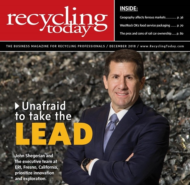 ERI Featured On Recycling Today Cover – Unafraid To Take The Lead